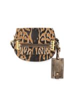 Animal-print Fur Flap