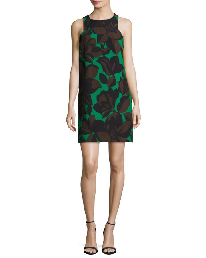 Sleeveless Floral-print Cady