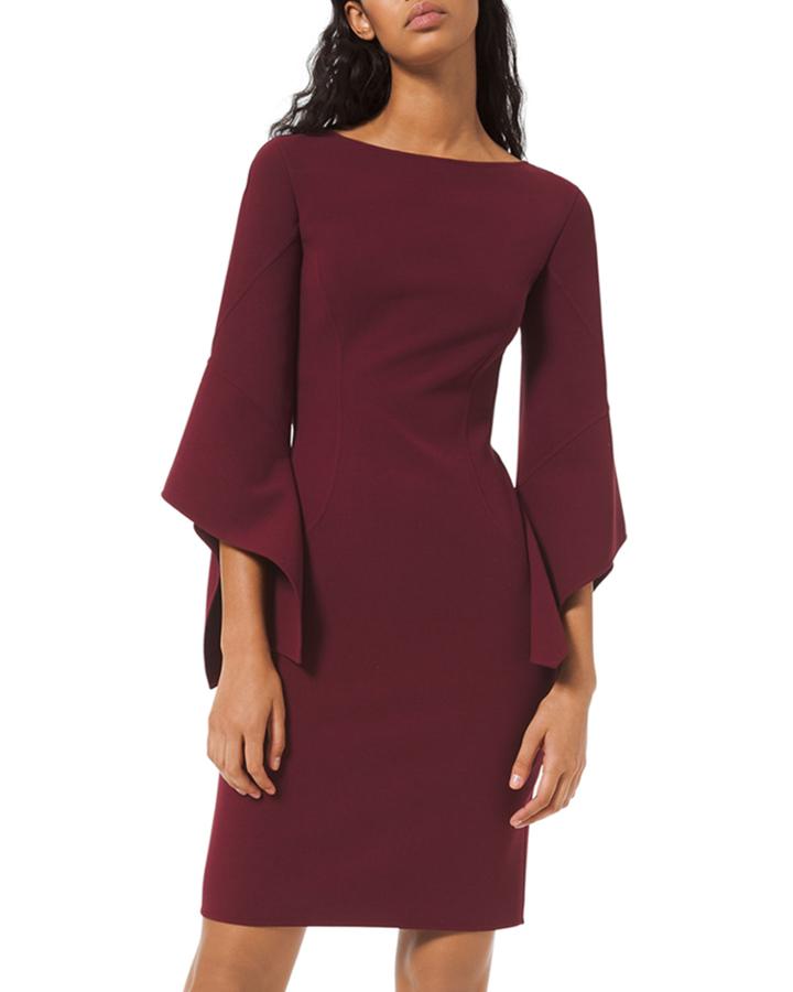 Crepe Draped-sleeve