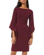 Crepe Draped-sleeve