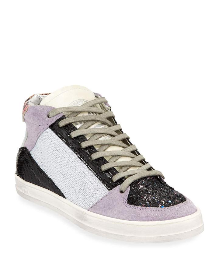 Queens Sparkle Glittered Mid-top