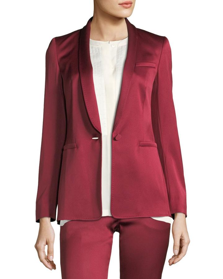 One-button Shawl-collar Duchess