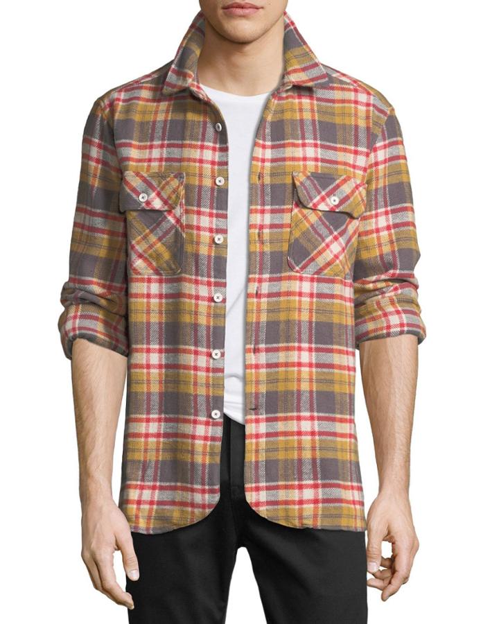 Men's Ian Flannel Plaid Overshirt