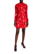 Pleated Tie Neck