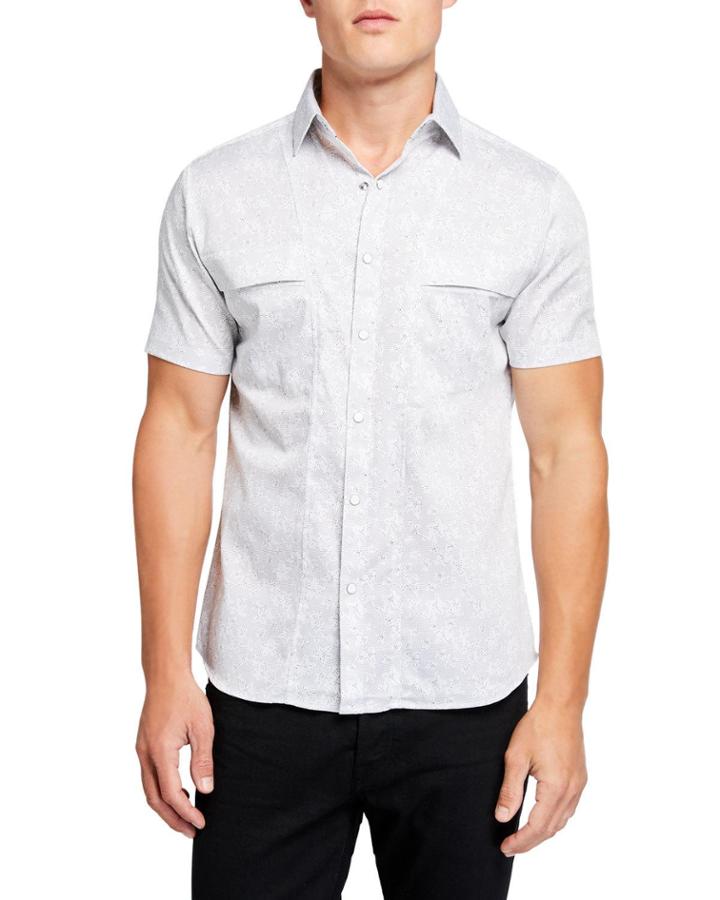 Men's Pixel Woven Short-sleeve