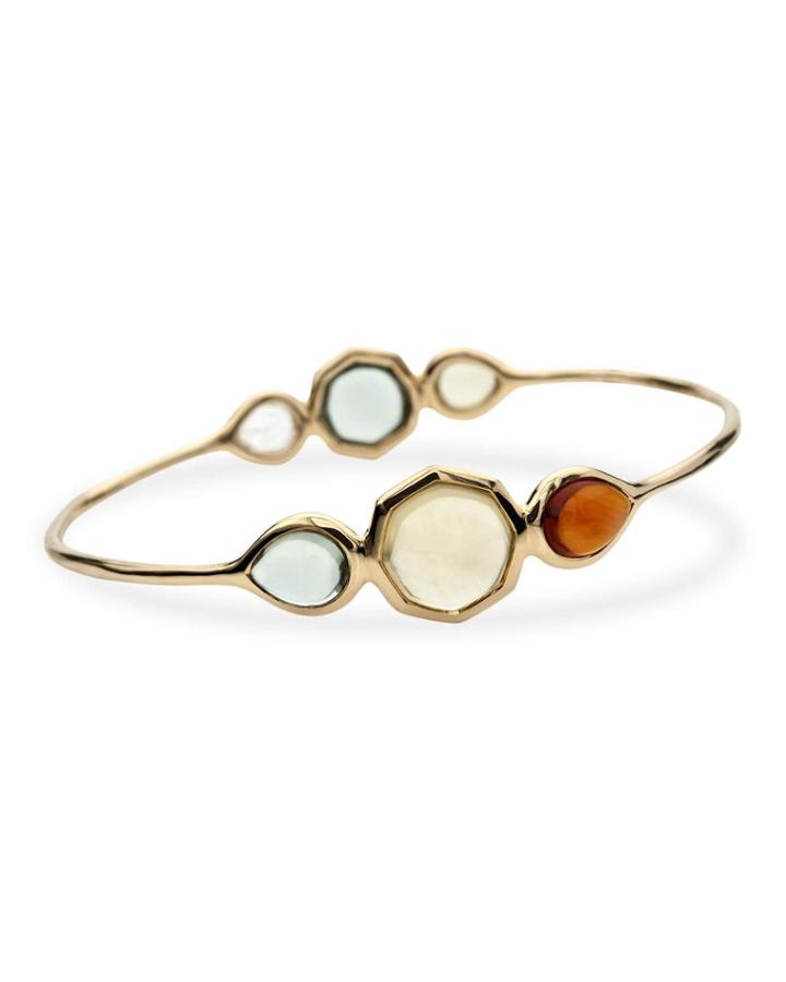 Rock Candy Lollipop 18k Gold Multi-gemstone Bangle