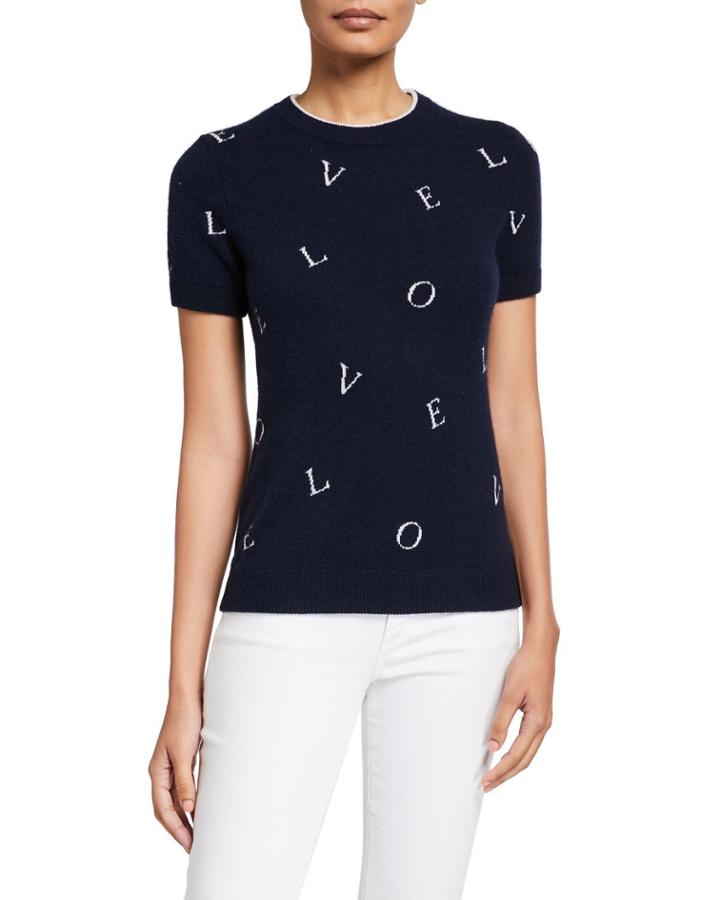 Cashmere Love Printed Intarsia Top