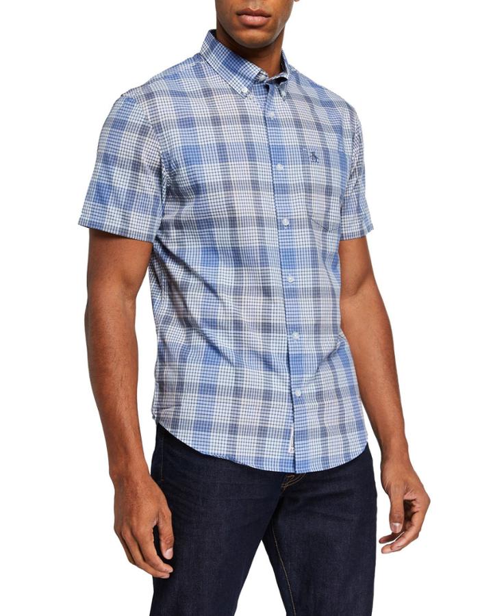 Men's Mini Plaid Woven