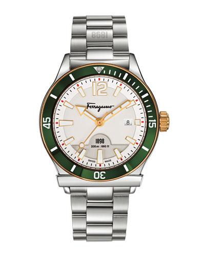 43mm 1898 Sport Men's Bracelet Watch, Green