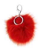 Fox Fur Pompom Bag Charm