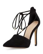 Nitta Suede Pointed-toe Pump, Black