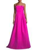 Rielle Silk Sleeveless Bustier Long Evening Gown
