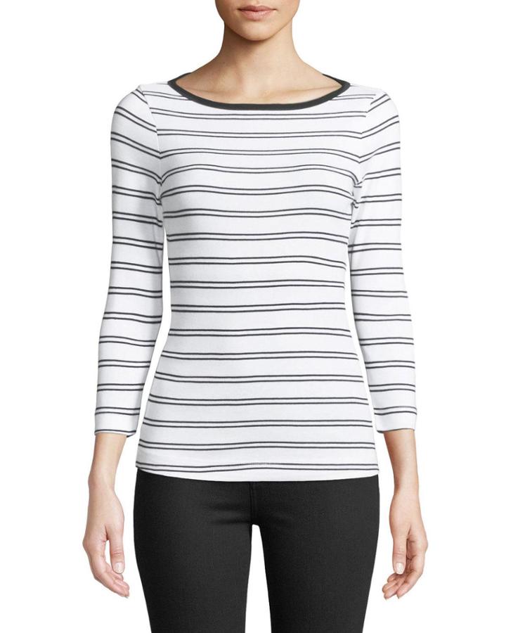 3/4-sleeve Santorini Striped British Tee