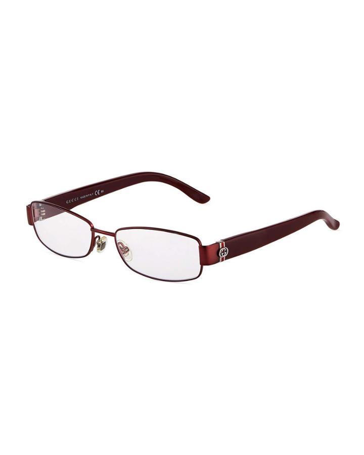Rectangular Metal/acetate Optical Glasses
