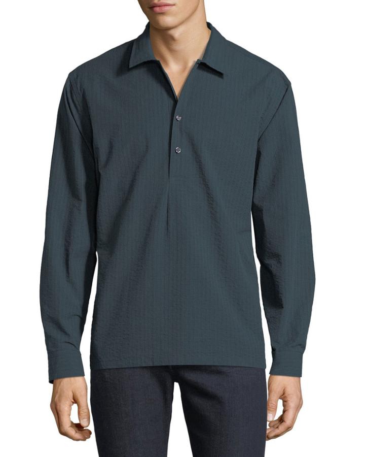 Men's Slim-fit Wear-it-out Seersucker Check