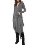 Tie-waist Zip Hoodie