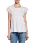 Relaxed-fit Top W/ Embroidered Cap