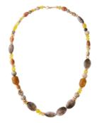 Long Single-strand Bead Necklace,