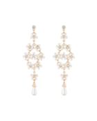 Pearly Crystal Drop Earrings