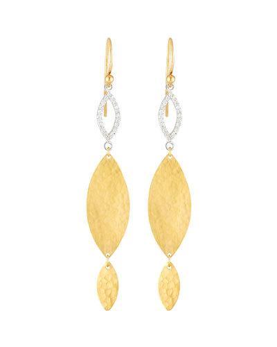 Willow 24k Medium Diamond Dangle Earrings