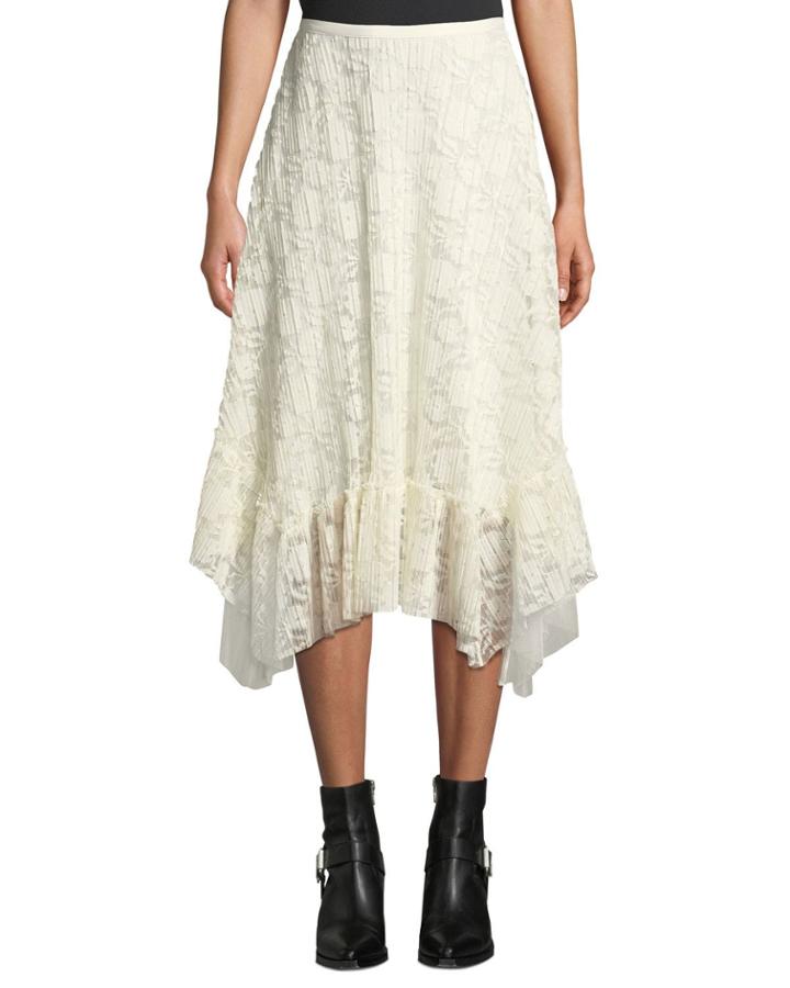 Ruffled Lace Asymmetrical