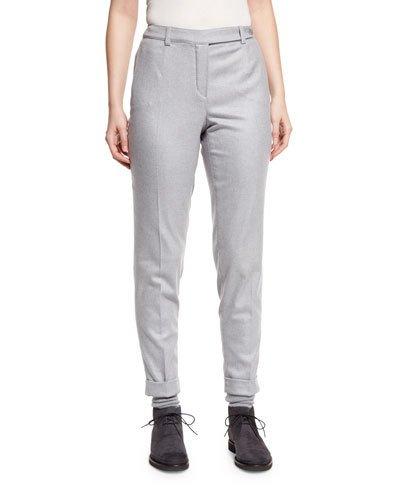 Jari Speckled Flannel Cuffed Pants