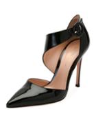 Patent Asymmetric Pointed-toe Pump, Black