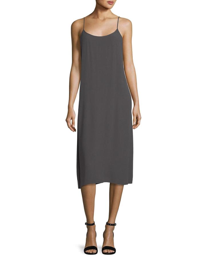 Crinkled Crepe Camisole Dress