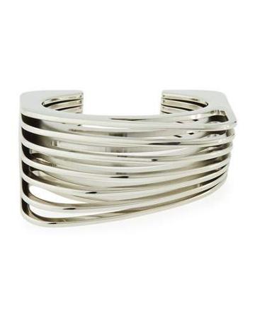 Futturo Segmented Small Silver Cuff Bracelet