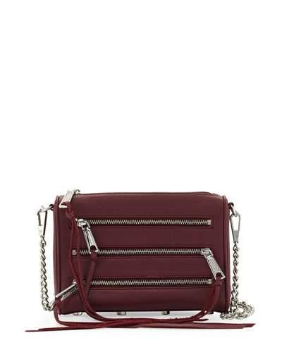 Smith Mini 5-zip Crossbody Bag, Port