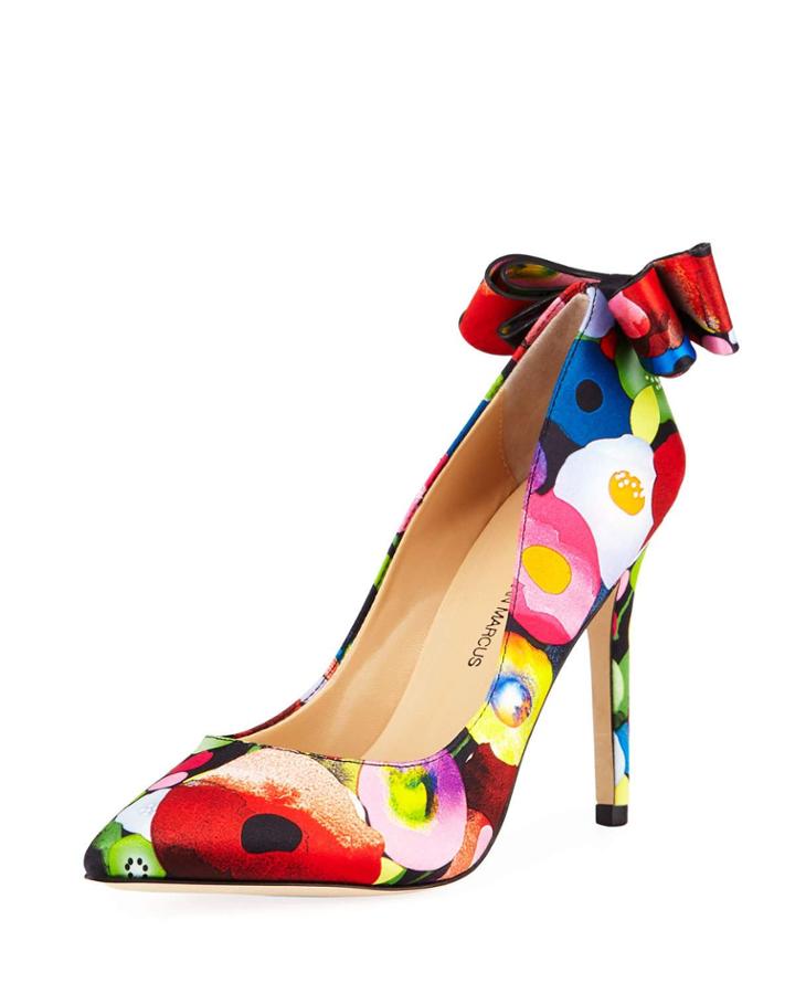Verity High-heel Floral Bow Pumps