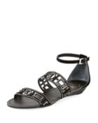 Violet Embellished Suede