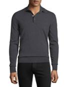 Men's Long-sleeve Merino Wool Polo