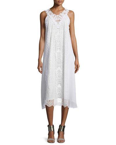 Sleeveless Lace A-line