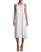 Sleeveless Lace A-line