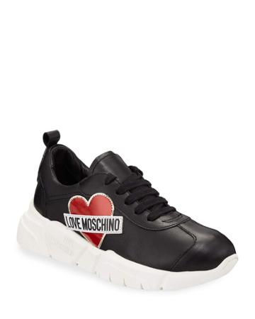 Leather Love Patch Trainer