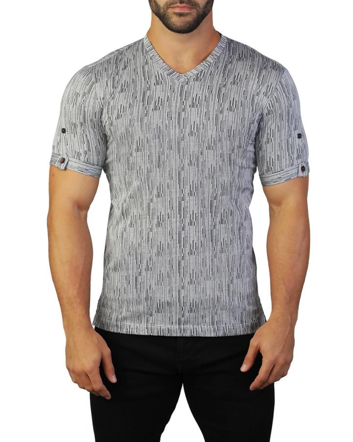 Men's Vivaldi Stripe V-neck T-shirt