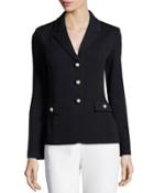Santana Embellished Three-button Blazer, Black