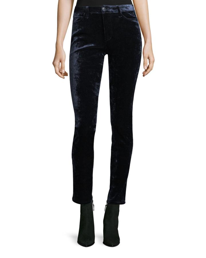 The Charlie Skinny-leg Velvet Pants