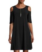 Cold-shoulder Scoop-neck Dress