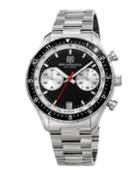 43mm Marco 1081 Chronograph Watch, Black/steel
