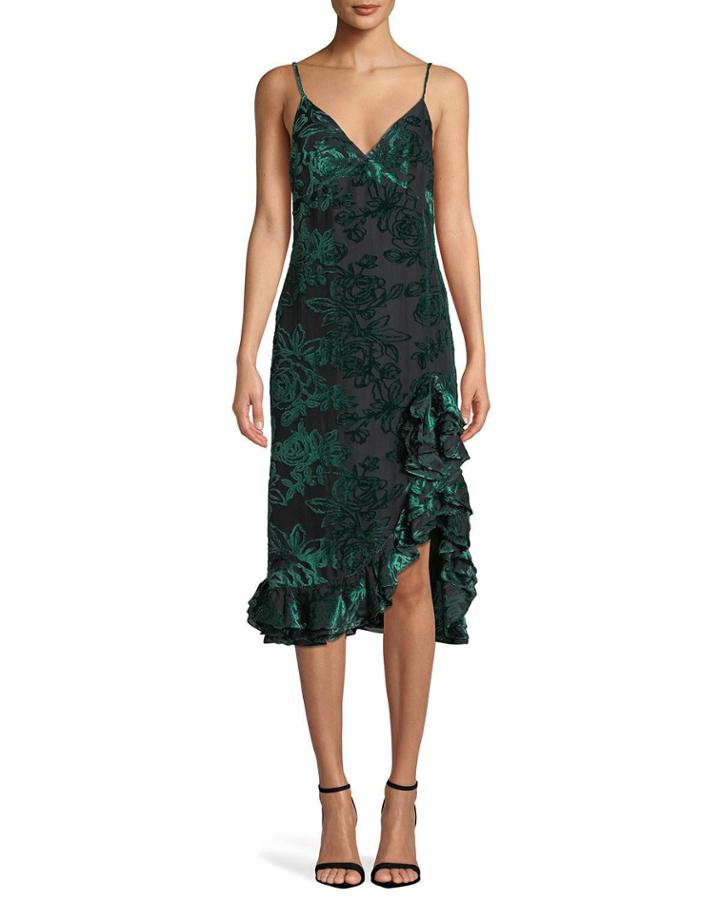 Elvira Velvet Burnout Ruffle