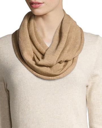 Merino Wool Infinity Scarf, Park Avenue Camel