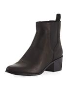 Carlie Leather Gore Chelsea Booties