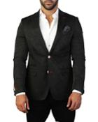 Men's Beethoven Paisley-textured Two-button Jacket