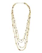 Multi-strand Howlite & Jasper Beaded Necklace, Ivory