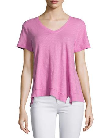 Slouchy Asymmetric V-neck Top