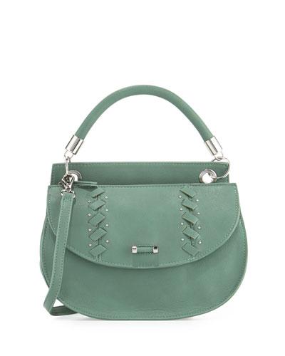 Theia Faux-leather Shoulder Bag, Jade
