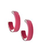 Thick Acrylic Hoop Earrings, Pink
