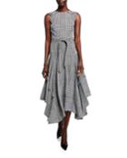 Crewneck Dress With Ruffle Detail